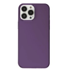 iPhone 14 Pro Kılıf Pc Sert Şeffaf Kapak - Mor