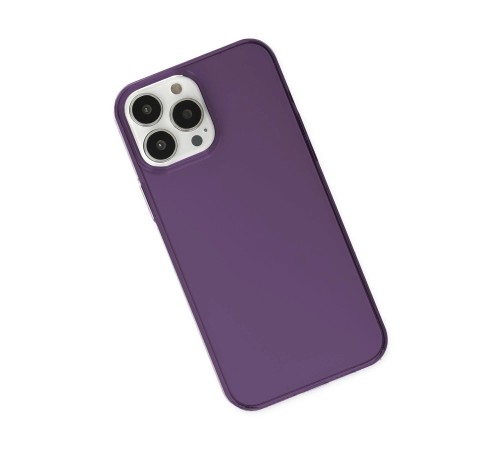 iPhone 14 Pro Kılıf Pc Sert Şeffaf Kapak - Mor