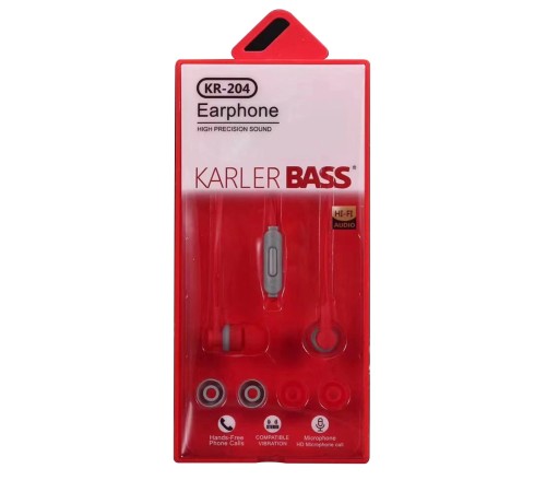 KR-204 Kablolu Kulaklık - Kırmızı KR-204 Kablolu Kulaklık - Kırmızı