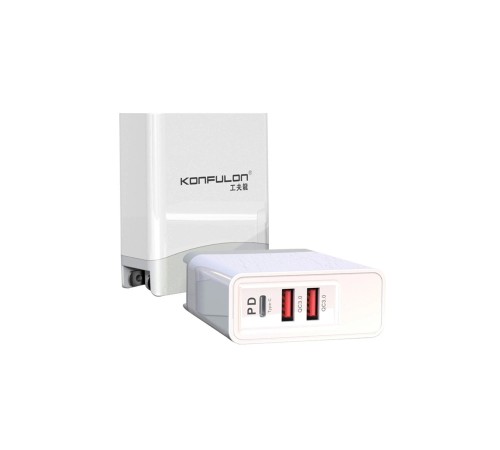 Konfulon C56Q 2 USB Type-C 3.0 Quick PD 30W Seyahat Şarj Cihazı Konfulon C56Q 2 USB Type-C 3.0 Quick PD 30W Seyahat Şarj Cihazı