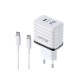 Konfulon C32D 20W PD Şarj Cihazı + DC15 1M 20W 5A Type-C to Type-C Kablolu Şarj Cihazı