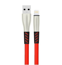 S89 Metal Uçlu Lightning Kablo iphone Uyumlu 1M 2.4A - Kırmızı