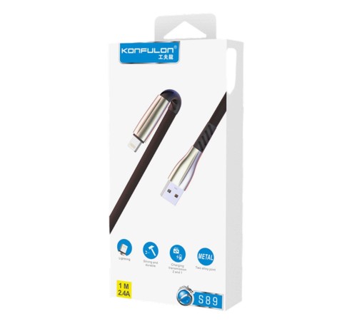 Konfulon S89 Metal Uçlu Lightning Kablo iphone Uyumlu 1M 2.4A - Kırmızı Konfulon S89 Metal Uçlu Lightning Kablo iphone Uyumlu 1M 2.4A - Kırmızı