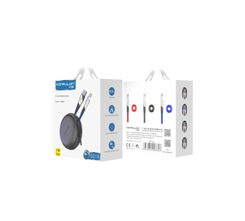 Konfulon DC18 Type-C Kablo 1M 5A - Siyah