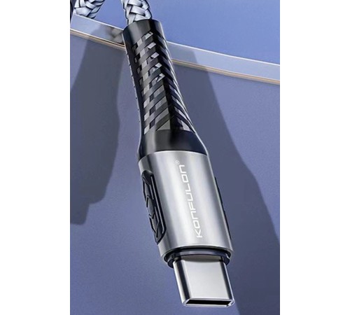 Konfulon DC43 Type-C to Type-C 1M Örgü 60W Hızlı Şarj Kablo - Yeşil Konfulon DC43 Type-C to Type-C 1M Örgü 60W Hızlı Şarj Kablo - Yeşil