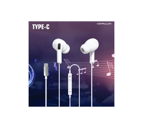 Konfulon INA16 Type-C Kablolu Kulak İçi Kulaklık - Beyaz Konfulon INA16 Type-C Kablolu Kulak İçi Kulaklık - Beyaz