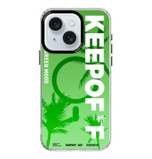 Keep Off iPhone 15 Summer Travel Magsafe Kapak - Green Mood