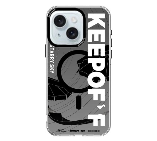 Keep Off iPhone 15 Summer Travel Magsafe Kapak - Starry Night Keep Off iPhone 15 Summer Travel Magsafe Kapak - Starry Night