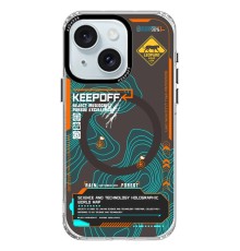 Keep Off iPhone 15 Map Magsafe Kapak - Jungle