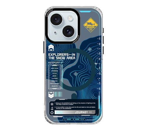 Keep Off iPhone 15 Map Magsafe Kapak - Island Keep Off iPhone 15 Map Magsafe Kapak - Island