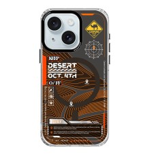 Keep Off iPhone 15 Map Magsafe Kapak - Desert