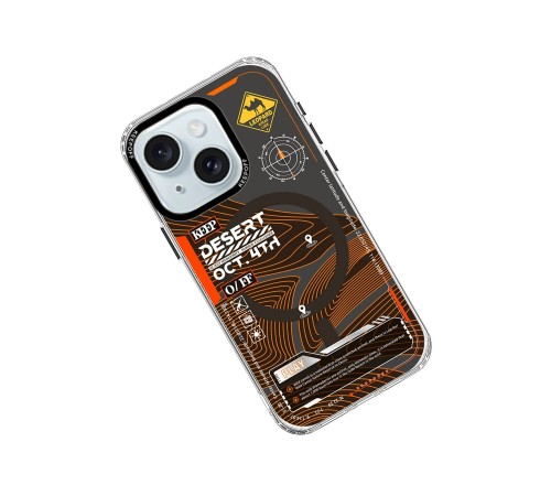 Keep Off iPhone 15 Map Magsafe Kapak - Desert Keep Off iPhone 15 Map Magsafe Kapak - Desert