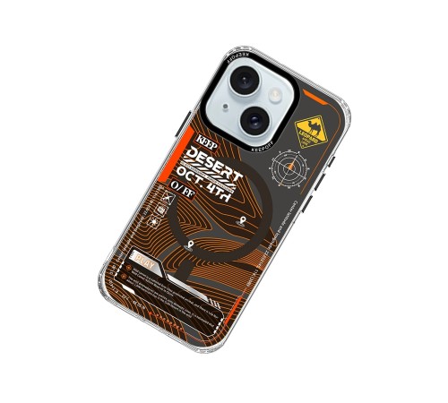 Keep Off iPhone 15 Map Magsafe Kapak - Desert Keep Off iPhone 15 Map Magsafe Kapak - Desert