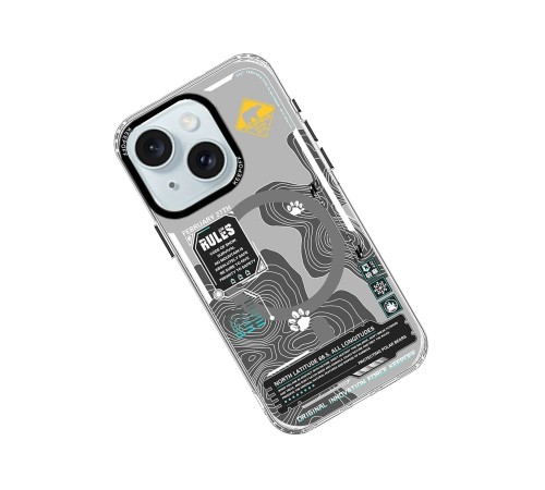 Keep Off iPhone 15 Map Magsafe Kapak - Snowfield Keep Off iPhone 15 Map Magsafe Kapak - Snowfield