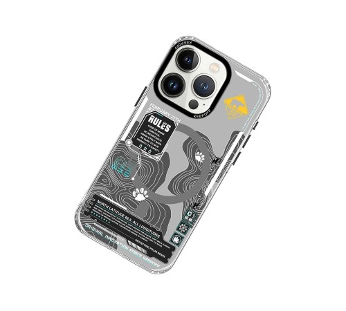 Keep Off iPhone 15 Pro Max Map Magsafe Kapak - Snowfield Keep Off iPhone 15 Pro Max Map Magsafe Kapak - Snowfield
