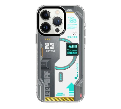 Keep Off iPhone 15 Pro Max Future Armor Magsafe Kapak - Advance Attack Keep Off iPhone 15 Pro Max Future Armor Magsafe Kapak - Advance Attack