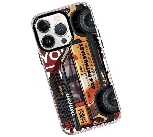 Keep Off iPhone 15 Pro Max Cross Country Travel Magsafe Kapak - Desert Keep Off iPhone 15 Pro Max Cross Country Travel Magsafe Kapak - Desert