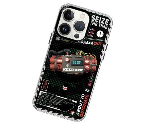 Keep Off iPhone 15 Pro Max Battlefield Magsafe Kapak - Blasting Keep Off iPhone 15 Pro Max Battlefield Magsafe Kapak - Blasting