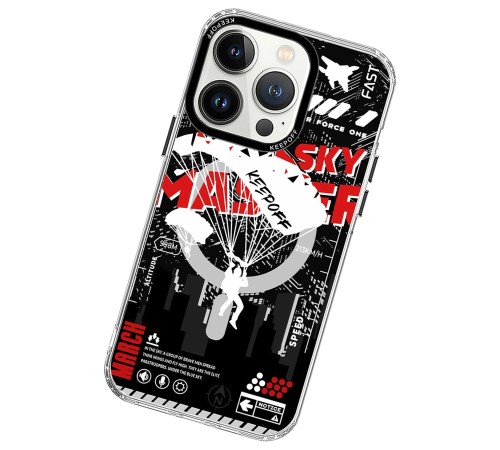 Keep Off iPhone 15 Pro Max Battlefield Magsafe Kapak - Airborne Keep Off iPhone 15 Pro Max Battlefield Magsafe Kapak - Airborne