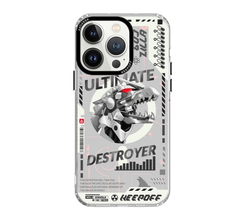Keep Off iPhone 15 Pro DNA Magsafe Kapak - Godzilla Keep Off iPhone 15 Pro DNA Magsafe Kapak - Godzilla