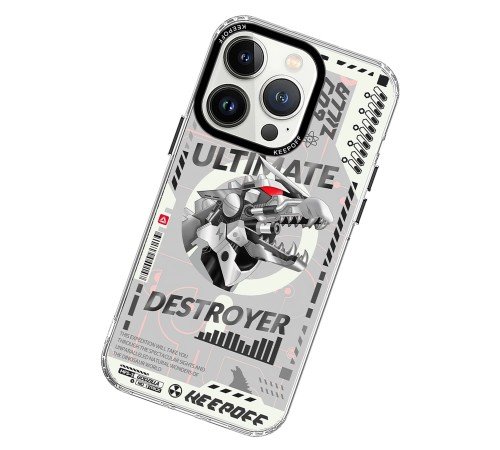 Keep Off iPhone 15 Pro DNA Magsafe Kapak - Godzilla Keep Off iPhone 15 Pro DNA Magsafe Kapak - Godzilla