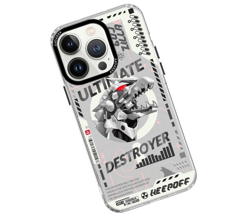 Keep Off iPhone 15 Pro DNA Magsafe Kapak - Godzilla Keep Off iPhone 15 Pro DNA Magsafe Kapak - Godzilla