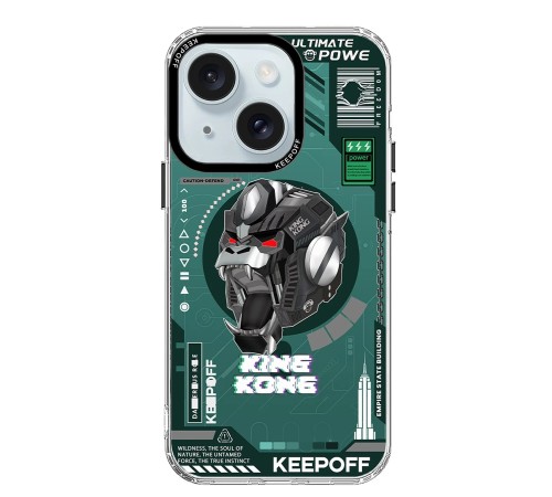 Keep Off iPhone 15 DNA Magsafe Kapak - King Kong Keep Off iPhone 15 DNA Magsafe Kapak - King Kong