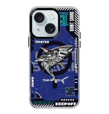 Keep Off iPhone 15 DNA Magsafe Kapak - Men Eating Shark