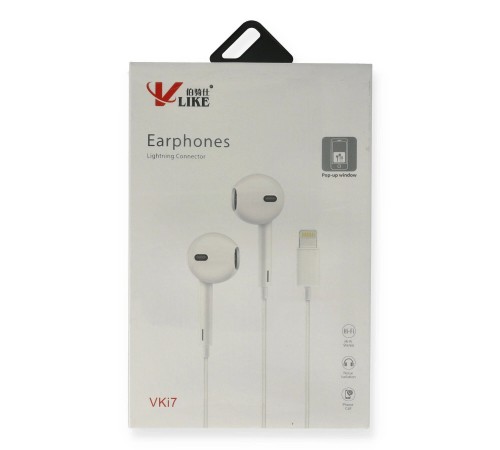 Vlike VK i7 Lightning Bluetooth Kablolu Kulaklık Vlike VK i7 Lightning Bluetooth Kablolu Kulaklık