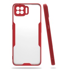 Oppo A73 Kılıf Platin Silikon - Kırmızı