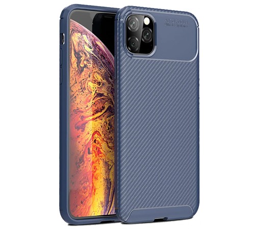 iPhone 11 Pro Kılıf Auto Focus Karbon Kapak - Lacivert iPhone 11 Pro Kılıf Auto Focus Karbon Kapak - Lacivert