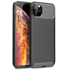 iPhone 11 Pro Max Kılıf Auto Focus Karbon Kapak - Siyah
