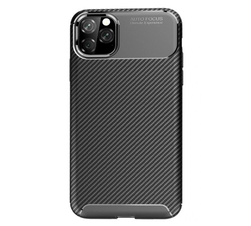 iPhone 11 Pro Max Kılıf Auto Focus Karbon Kapak - Siyah iPhone 11 Pro Max Kılıf Auto Focus Karbon Kapak - Siyah
