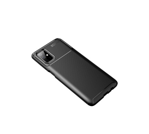 Samsung Galaxy M51 Kılıf Auto Focus Karbon Kapak - Siyah Samsung Galaxy M51 Kılıf Auto Focus Karbon Kapak - Siyah