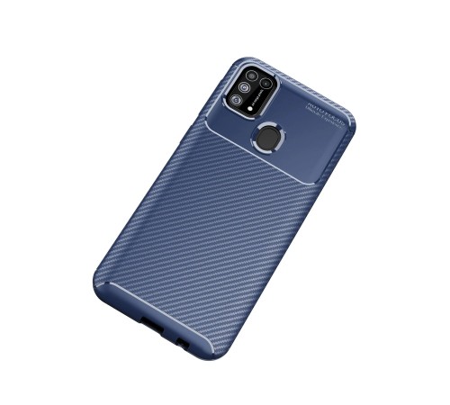 Samsung Galaxy M31 Kılıf Auto Focus Karbon Kapak - Lacivert