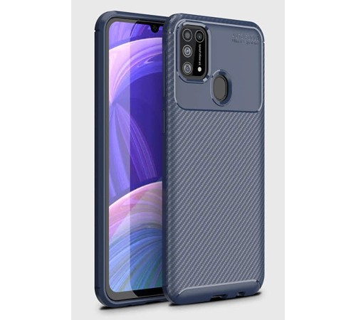 Samsung Galaxy M31 Kılıf Auto Focus Karbon Kapak - Lacivert