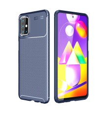 Samsung Galaxy M31S Kılıf Auto Focus Karbon Kapak - Lacivert