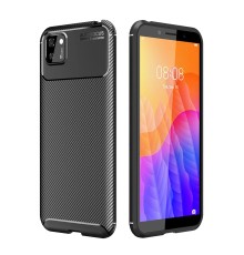 Huawei Y5P Kılıf Auto Focus Karbon Kapak - Siyah
