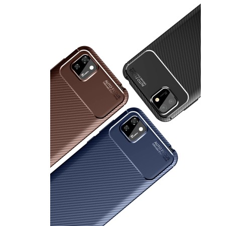 Huawei Y5P Kılıf Auto Focus Karbon Kapak - Lacivert