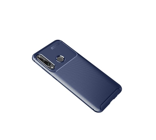 Huawei Y6P Kılıf Auto Focus Karbon Kapak - Lacivert