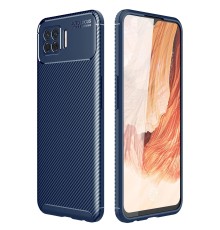 Oppo A73 Kılıf Auto Focus Karbon Kapak - Lacivert
