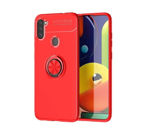 Samsung Galaxy A11 Kılıf Range Yüzüklü Silikon - Kırmızı Samsung Galaxy A11 Kılıf Range Yüzüklü Silikon - Kırmızı