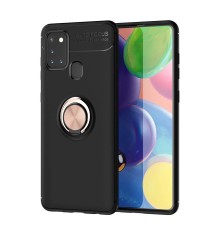 Samsung Galaxy M31 Kılıf Range Yüzüklü Silikon - Siyah-Gold
