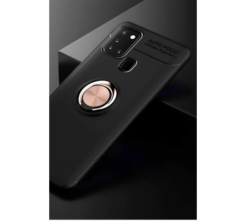 Samsung Galaxy M31 Kılıf Range Yüzüklü Silikon - Siyah-Gold Samsung Galaxy M31 Kılıf Range Yüzüklü Silikon - Siyah-Gold