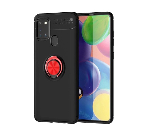Samsung Galaxy M31 Kılıf Range Yüzüklü Silikon - Siyah-Kırmızı Samsung Galaxy M31 Kılıf Range Yüzüklü Silikon - Siyah-Kırmızı