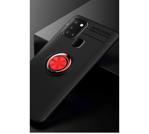 Samsung Galaxy M31 Kılıf Range Yüzüklü Silikon - Siyah-Kırmızı Samsung Galaxy M31 Kılıf Range Yüzüklü Silikon - Siyah-Kırmızı