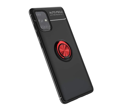 Samsung Galaxy A71 Kılıf Range Yüzüklü Silikon - Siyah-Kırmızı Samsung Galaxy A71 Kılıf Range Yüzüklü Silikon - Siyah-Kırmızı