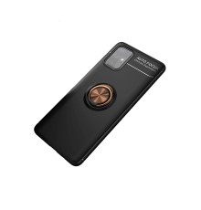 Samsung Galaxy M31S Kılıf Range Yüzüklü Silikon - Siyah-Gold