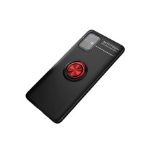 Samsung Galaxy M31S Kılıf Range Yüzüklü Silikon - Siyah-Kırmızı