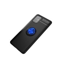 Samsung Galaxy M31S Kılıf Range Yüzüklü Silikon - Siyah-Mavi